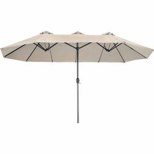 TecTake Parasols Dubbele Parasol Silia 460x270 cm met 3 windvakken beige